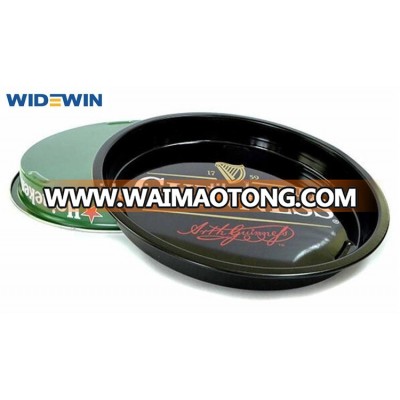 Tin serve tray/Bar round tray/metal plate