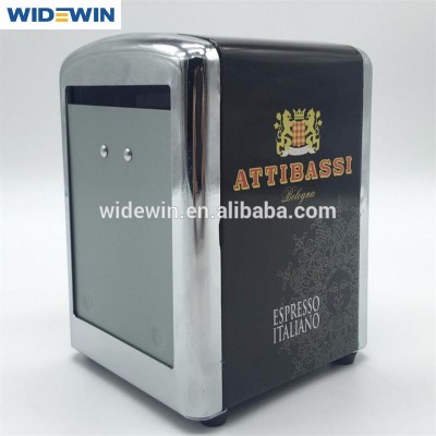 Tin metal napkin tissue dispenser holder for restaurant bar