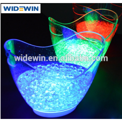 Custom LED Lighted Ice Bucket Clear Plastic Ice Buckets with Logo